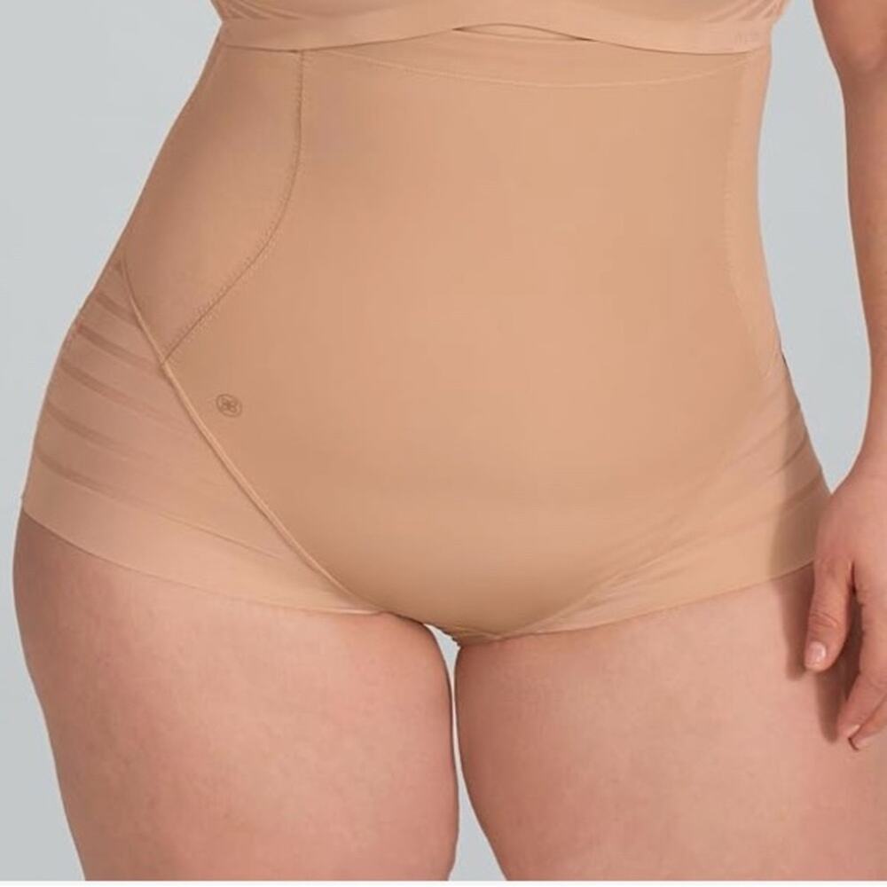 Honeylove Queen Brief Bridal wedding Ultra High Waist Tummy Control NWT Sand 3X